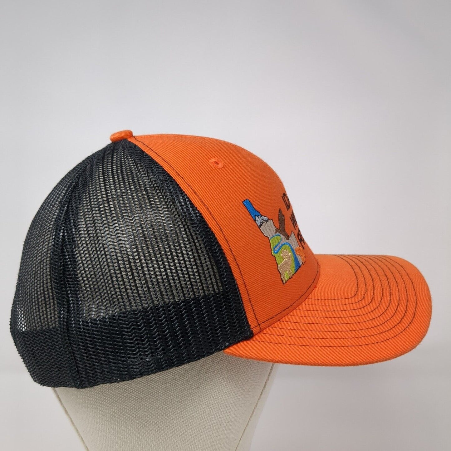 Idaho Wildlife Federation Snapback Trucker Hat Orange OS Adjustable Richardson