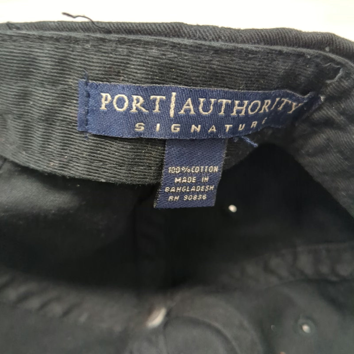 Port Authority Black Baseball Cap One Size John Ward Farrier Service Cotton Hat