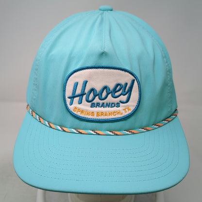 Hooey 5 Panel Blue Hat One Size Rope Brim Patch Spring Branch Texas Snapback