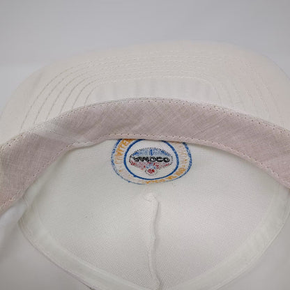 Amoco at 100 Challenging Tomorrow 1989 Trucker Snapback Hat White Yellow Vintage