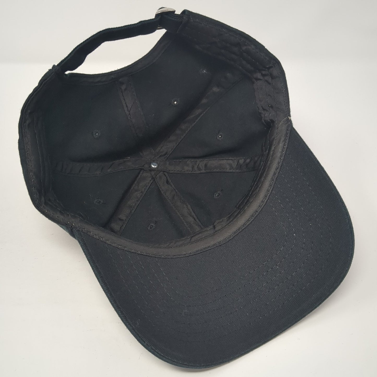 Unbranded Slideback Baseball Cap Black One Size Adjustable Vented Holes Blank