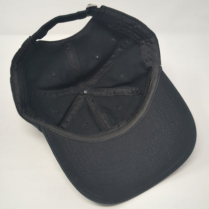 Unbranded Slideback Baseball Cap Black One Size Adjustable Vented Holes Blank