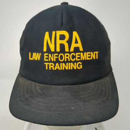 Trucker Hat Black One Size NRA Law Enforcement Training Snapback Mesh Back Hat