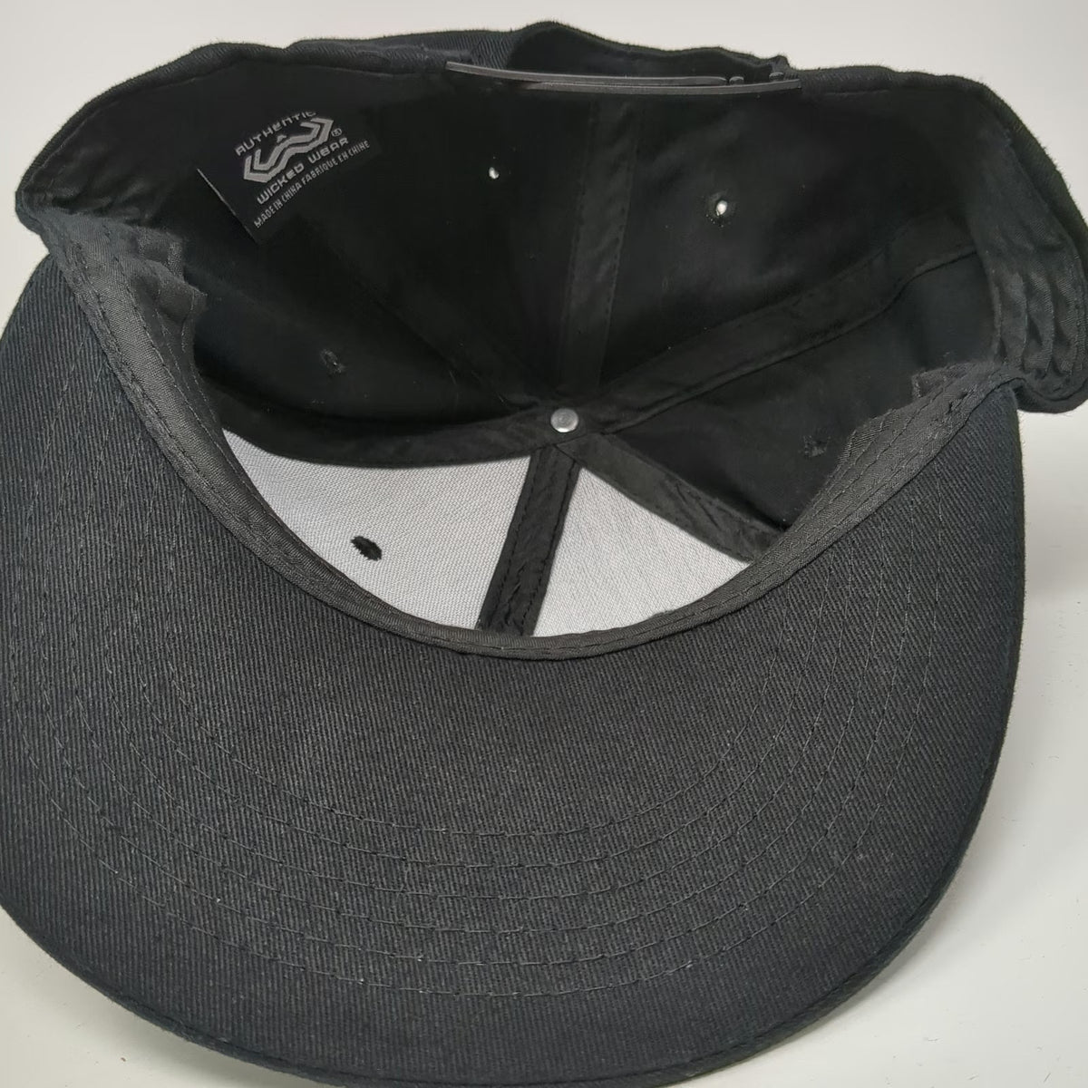 Wicked Wear Bodybuilding Snapback Hat Black One Size Structured Flat Bill Cap