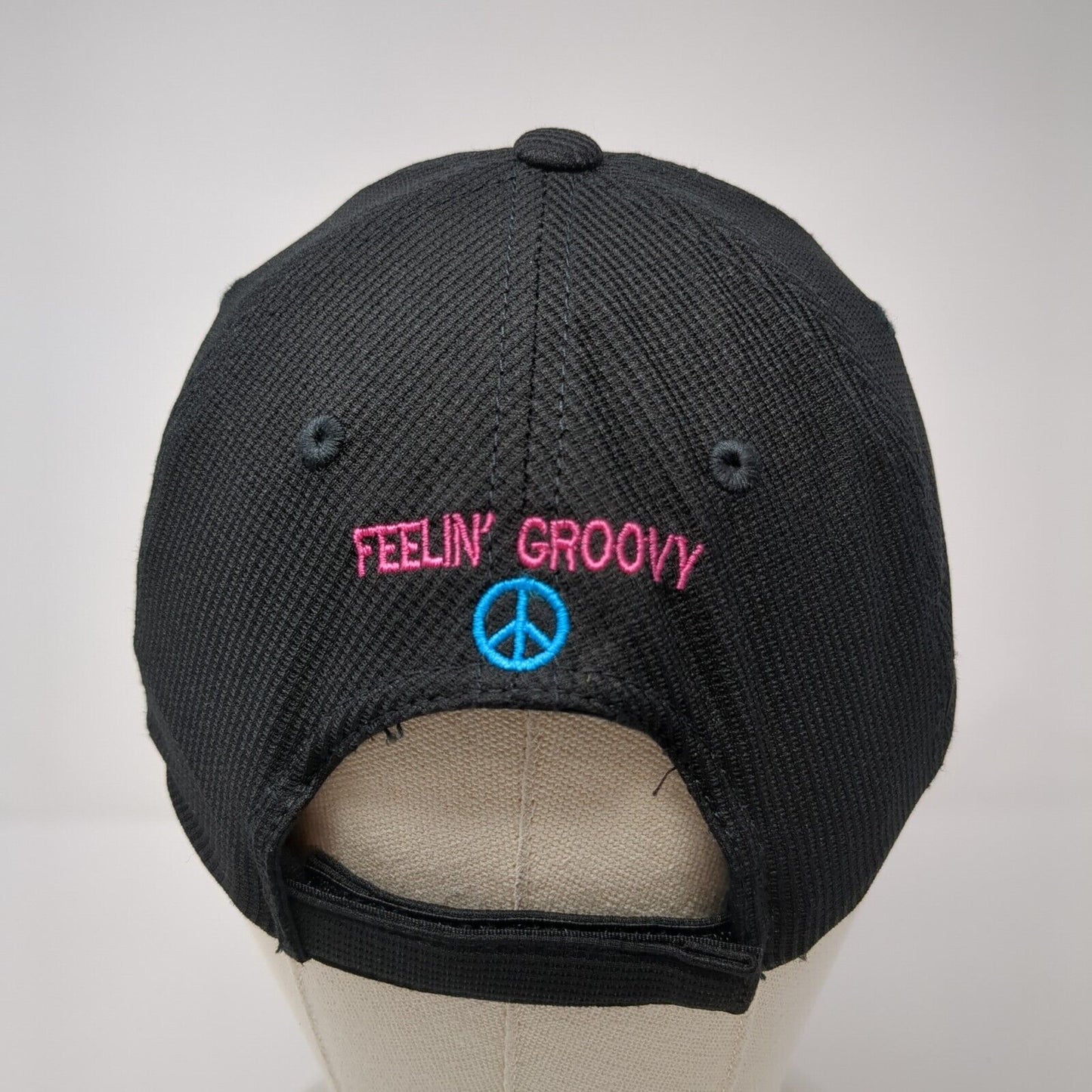 Feelin' Groovy Strapback Hat Black One Size Embroidered Port Authority