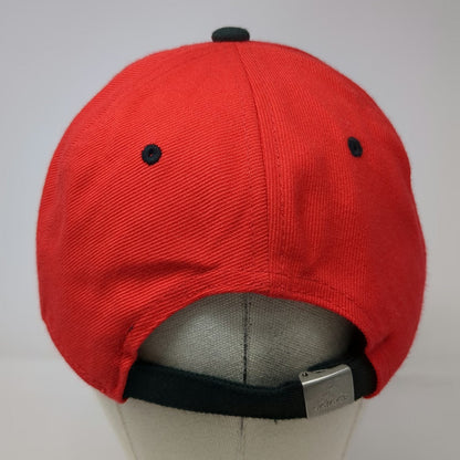 Adidas Baseball Cap Red Black One Size Script A Logo Adjustable Climalite hat