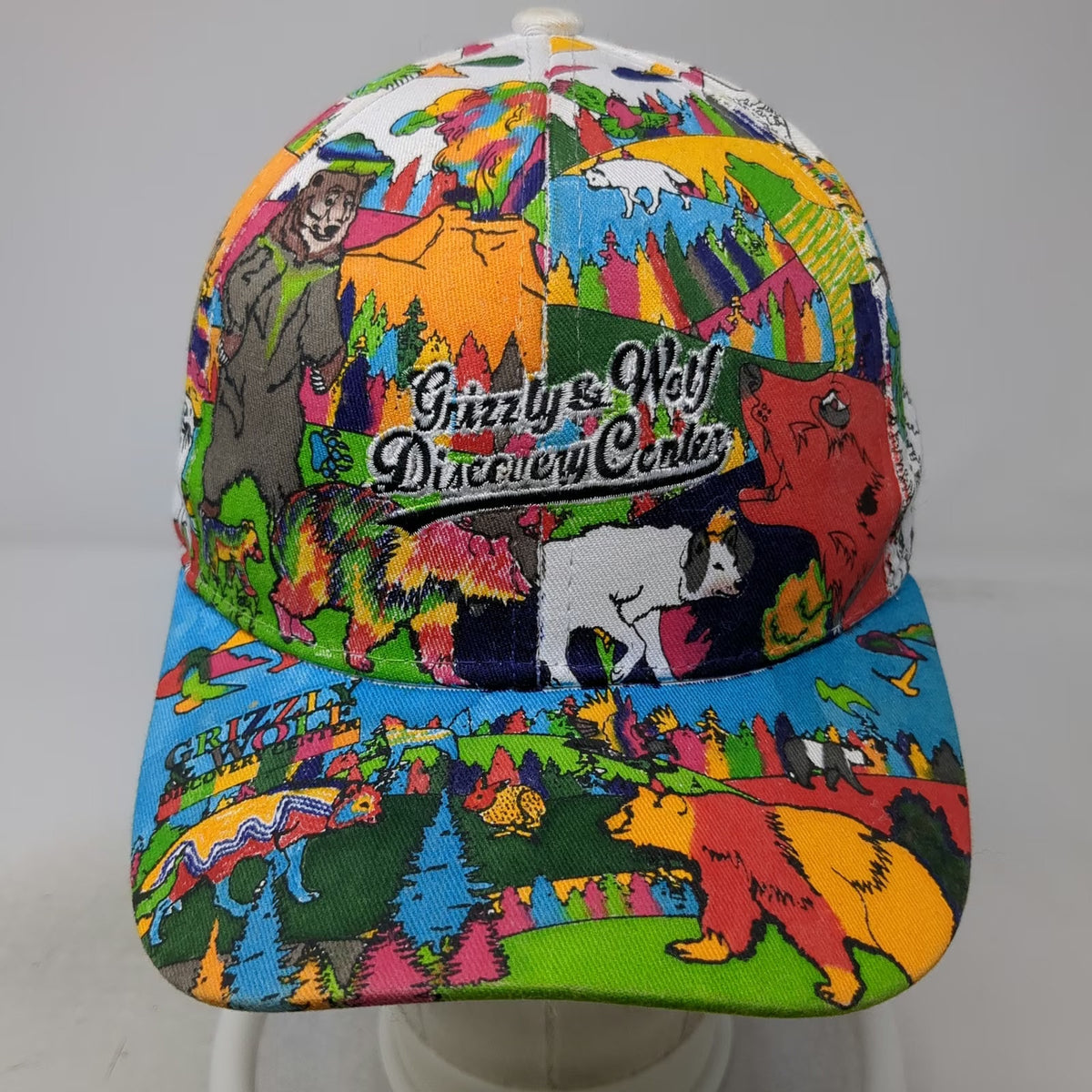 Capsmith Grizzly Wolf Discovery Center Baseball Cap Hat Multicolor One Size