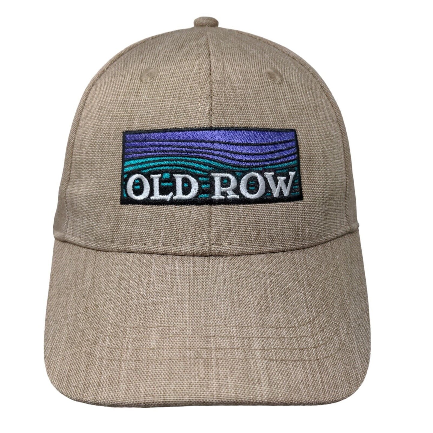 Hit Wear Men's Strapback Hat Tan Size OSFA Embroidered Old Row Logo Polyester