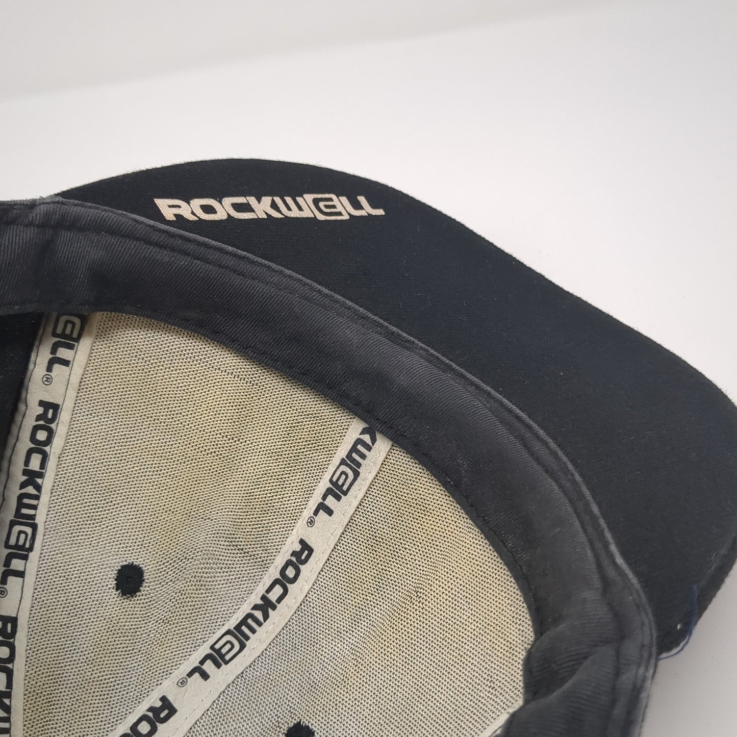 Rockwell Snapback Hat Black One Size Colorblock Adjustable Embroidered