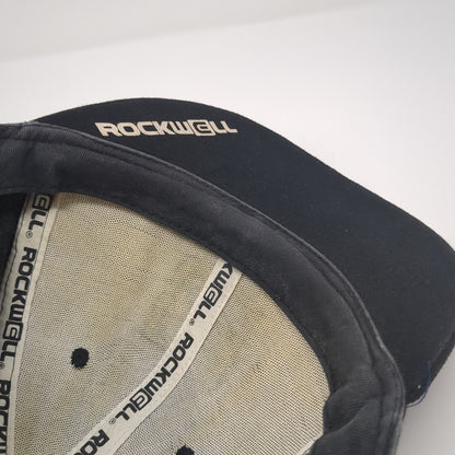Rockwell Snapback Hat Black One Size Colorblock Adjustable Embroidered