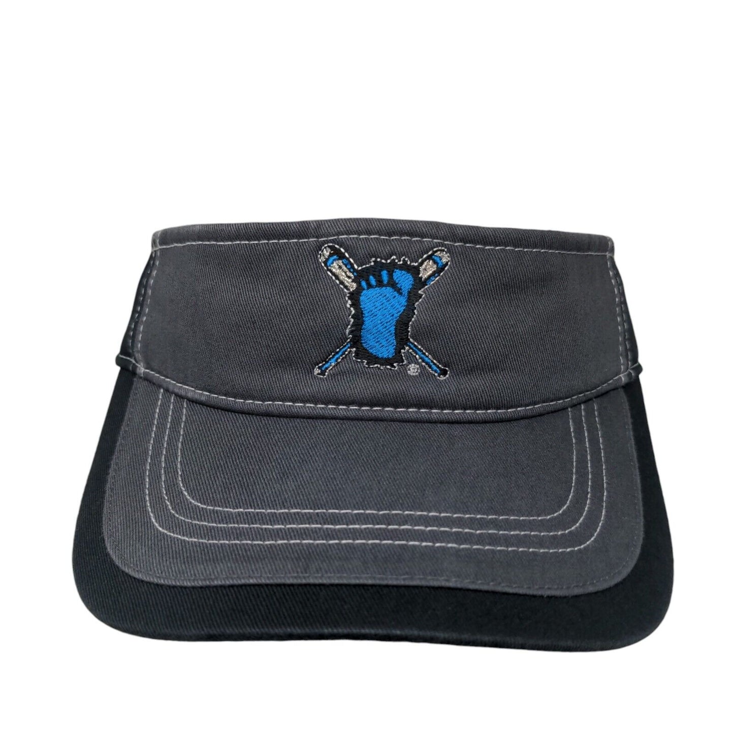 Spearfish Sasquatch Strapback Sun Visor Cap Gray One Size Adjustable Richardson