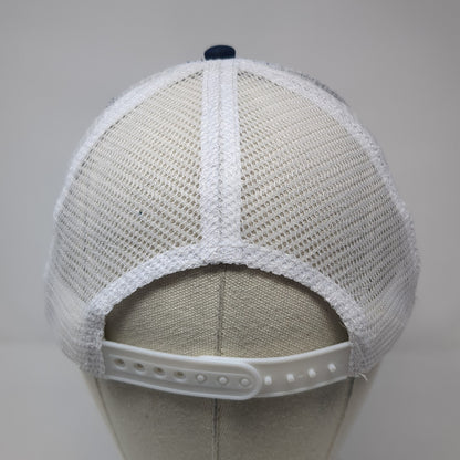 My Hockey Tournaments Champions Trucker Hat Blue One Size Adjustable Mesh Back