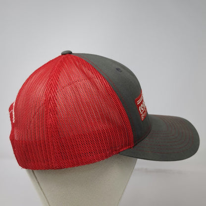 Richardson Trucker Hat Gray Red One Size Rendezvous River Sports Surf Wyoming