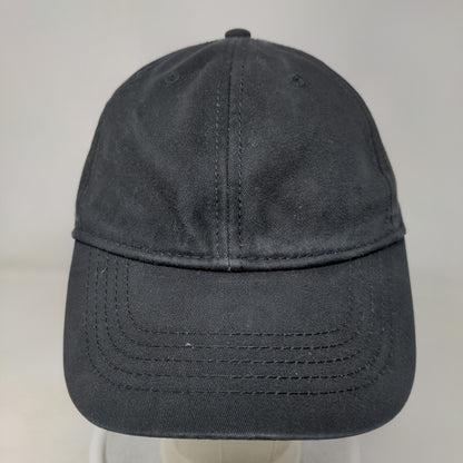 Unbranded Slideback Hat Black OSFM Blank Adjustable Solid 6 Panel