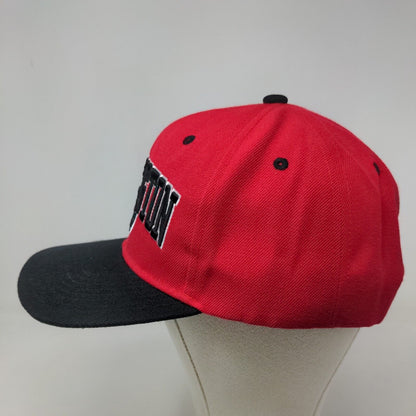 USA Brand Men's Snapback Hat Red Adjustable Embroidered Washington DC Logo