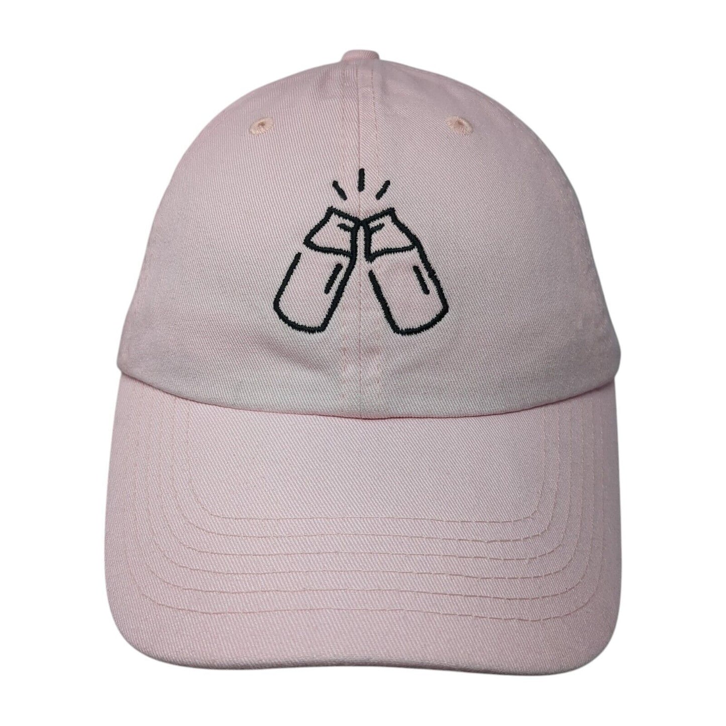 Unbranded Slideback Baseball Cap Pink One Size Adjustable Embroidered Cotton