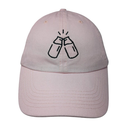 Unbranded Slideback Baseball Cap Pink One Size Adjustable Embroidered Cotton