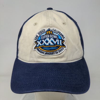 Reebok Men's Fitted Hat Blue NFL Super Bowl XXXVII Vintage 2003 Embroidered Logo