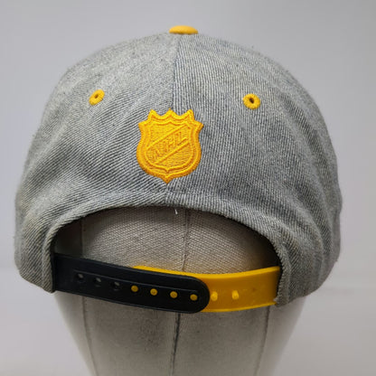 Reebok Boston Bruins NHL Gray Snapback Hat Signed Autographed Seidenberg Boychuk