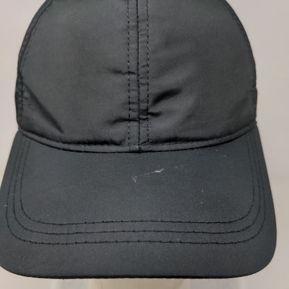 Unbranded Strapback Hat Black One Size Adjustable Vented Holes 6 Panel Blank