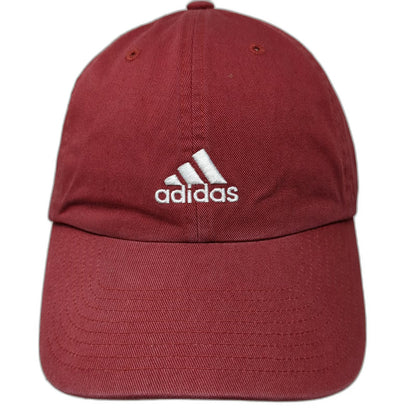 Adidas Baseball Cap Red OSFM Slideback Embroidered Logo Adjustable Cotton Hat
