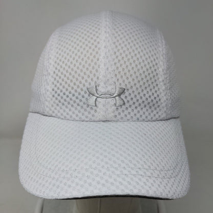 Under Armour Strapback Hat White One Size Embroidered Logo Adjustable