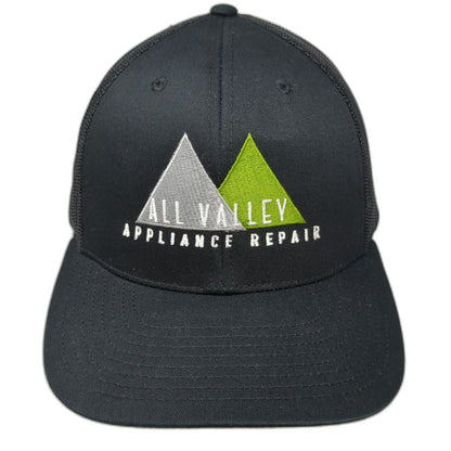 Richardson Trucker Hat Black One Size All Valley Appliance Repair Logo Mesh Back