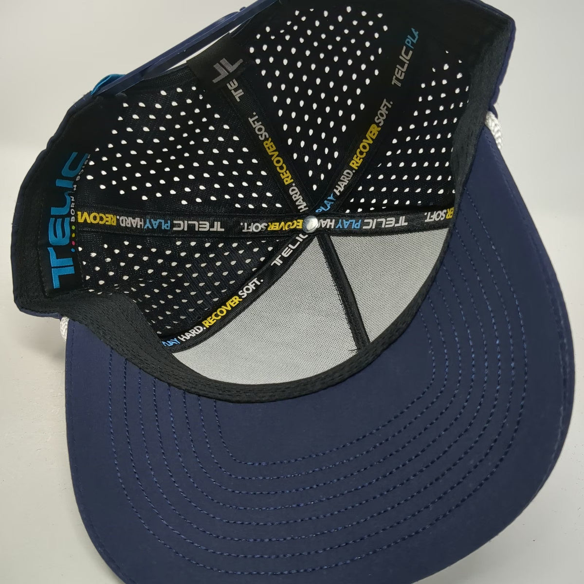 Telic Trucker Hat Blue One Size Boise Footwear Perforated Rope Snapback Patch