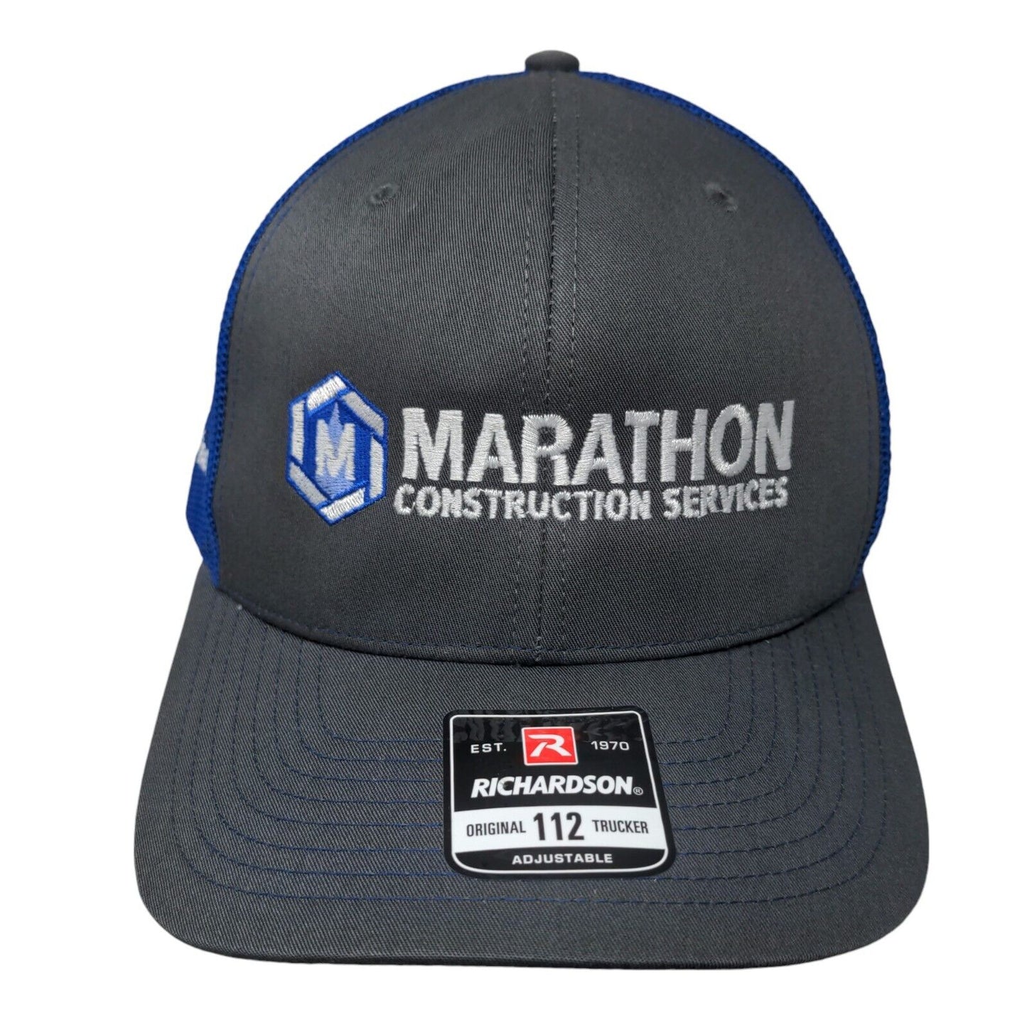 Marathon Construction Services Snapback Trucker Hat Multi One Size Adjustable