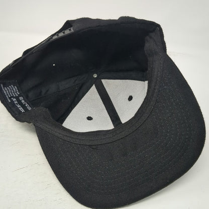 Mercer Snapback Black One Size Flat Brim Tonal Logo X Embroidery Adjustable Hat