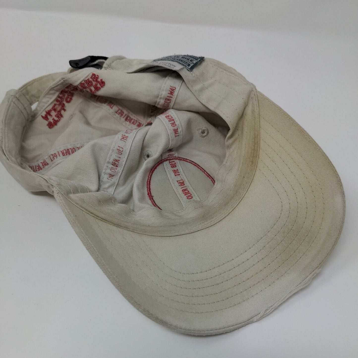 Old Guys Rule Slideback Hat Tan One Size Solid Adjustable Embroidered