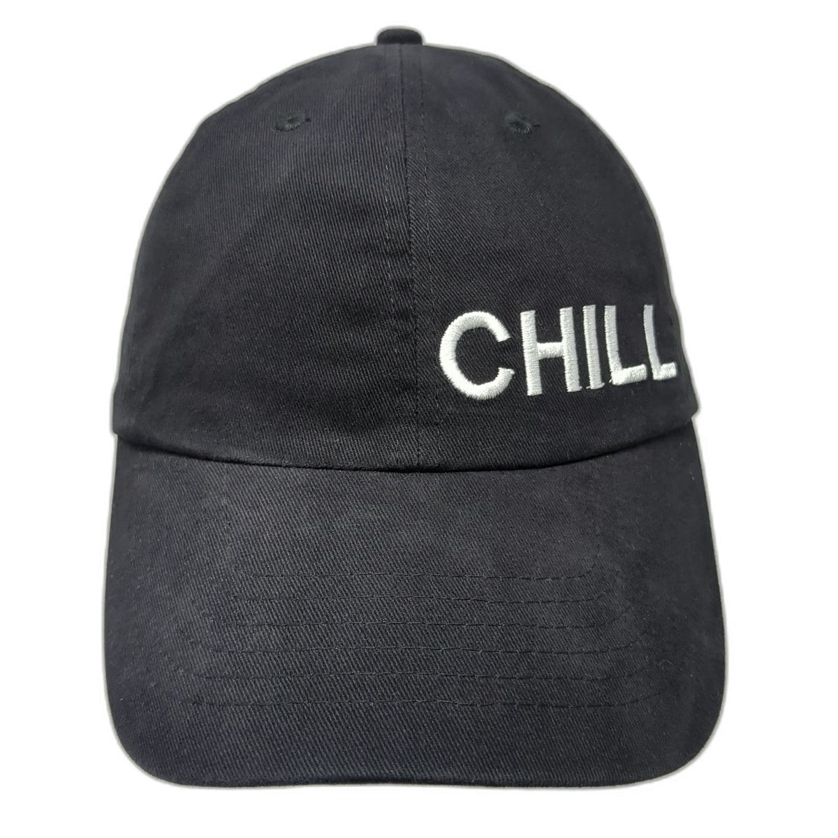 Steve Madden Baseball Cap Black One Size Chill Embroidered Slideback Hat