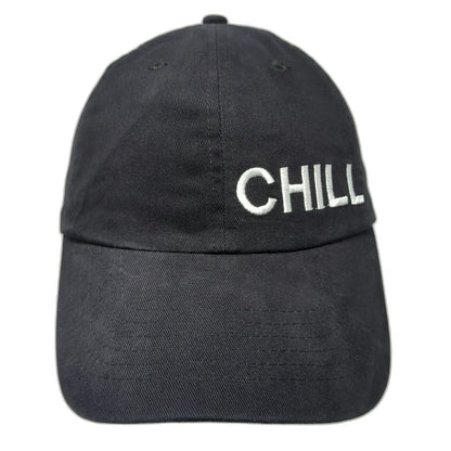 Steve Madden Baseball Cap Black One Size Chill Embroidered Slideback Hat