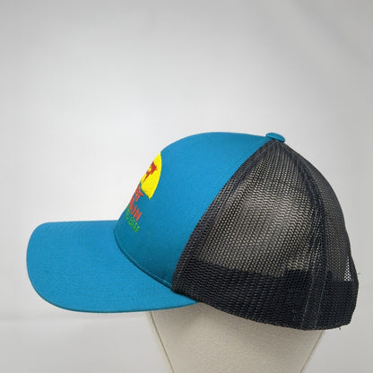 Akaushi Desert Mountain Snapback Mesh Back Trucker Hat Blue One Size