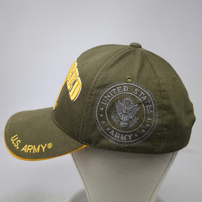 JM Warriors U.S. Army Retired Baseball Cap Green OSFM Side Seal Strapback Hat