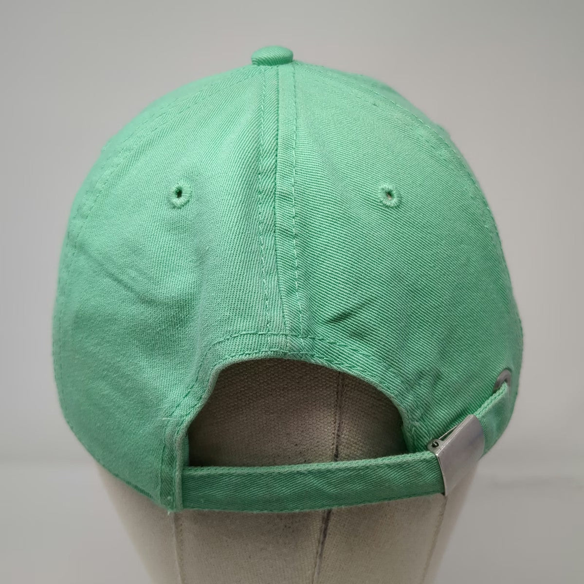 Aerie Baseball Cap Green One Size Happy Embroidered Cotton Slideback Hat