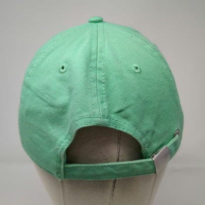 Aerie Baseball Cap Green One Size Happy Embroidered Cotton Slideback Hat