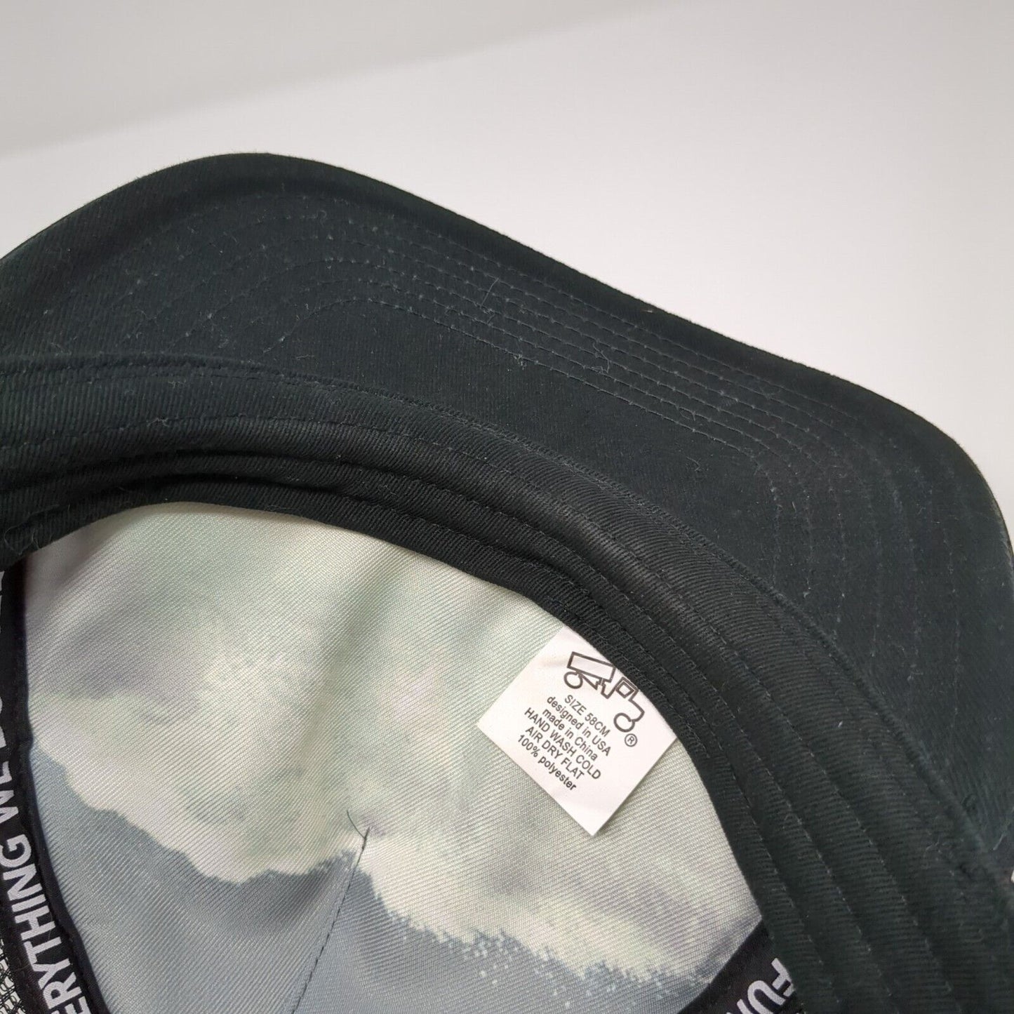 Bigtruck Snapback Trucker Hat Black 58cm Adjustable Mesh Back Polyester