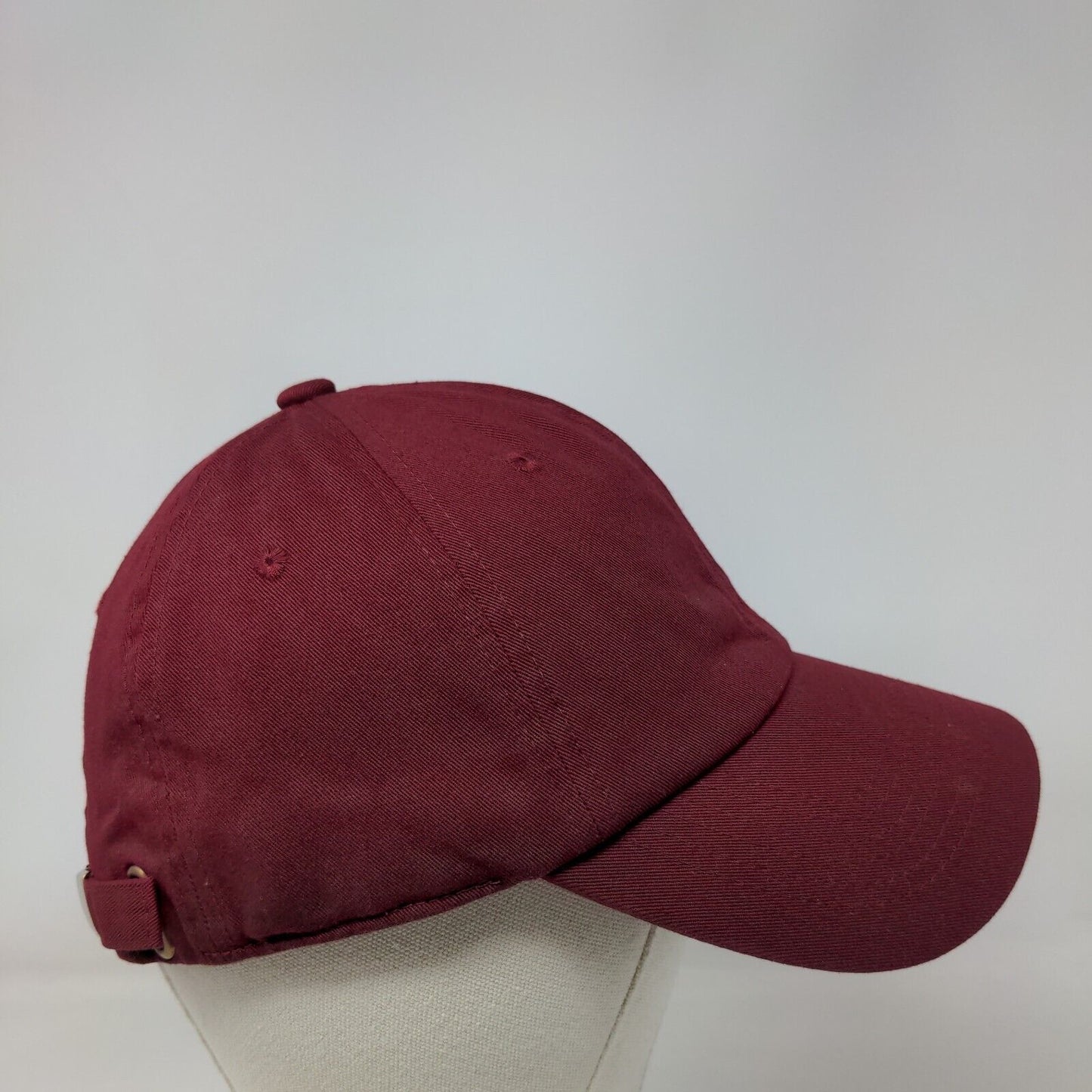 Ethos Slideback Hat Red OSFA Adjustable Solid Vent Holes Blank