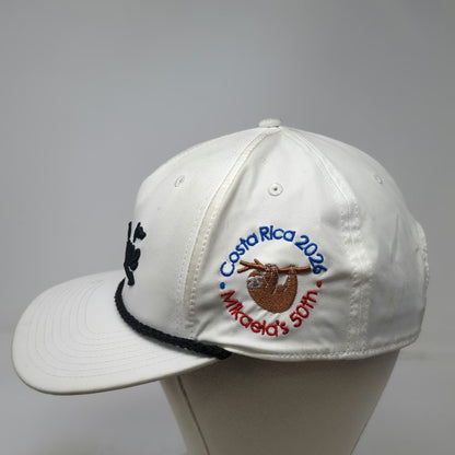 Richardson 5 Panel White One Size Snapback Hat Rope Costa Rica Sloth She Gone