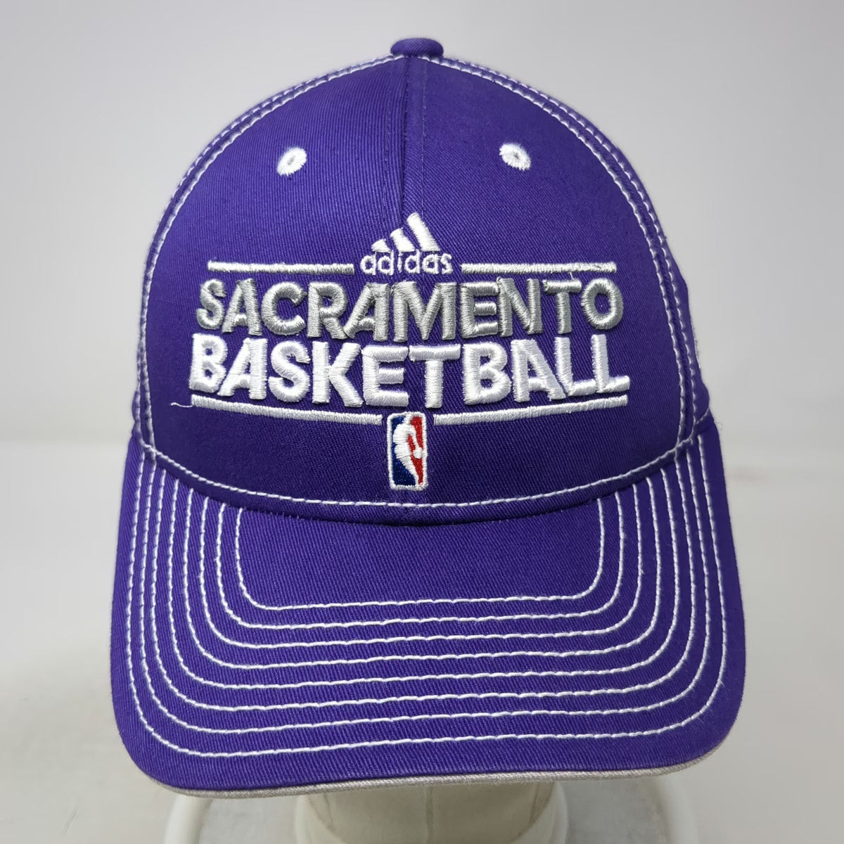Sacramento Kings NBA adidas Hat Purple One Size Strapback Contrast Stitching