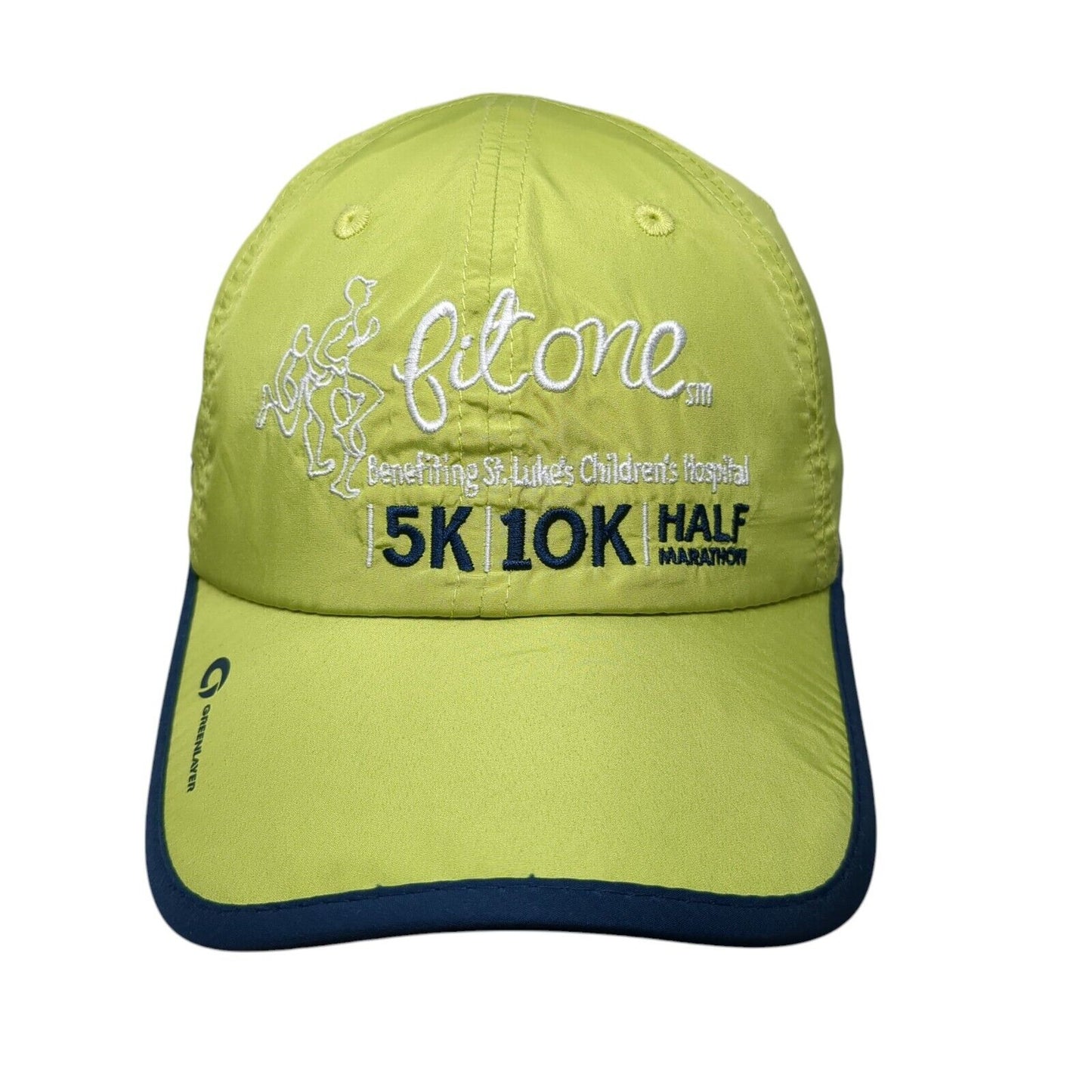 Fit One 5K 10K Half Marathon Starpback Hat St Lukes Running Cap Green OSFA