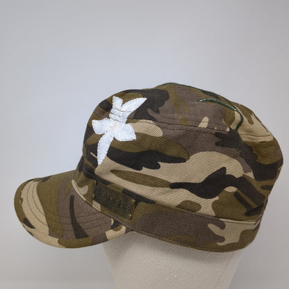 Headers Fitted Cadet Army Cap Hat Multicolor One Size Floral Camo