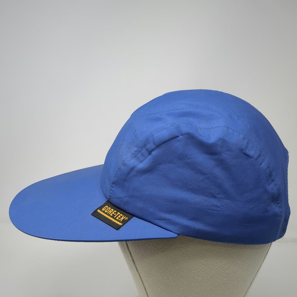 Eddie Bauer 5 Panel Blue Hat Gore-Tex Elastic Back Made in USA Outdoor Vintage