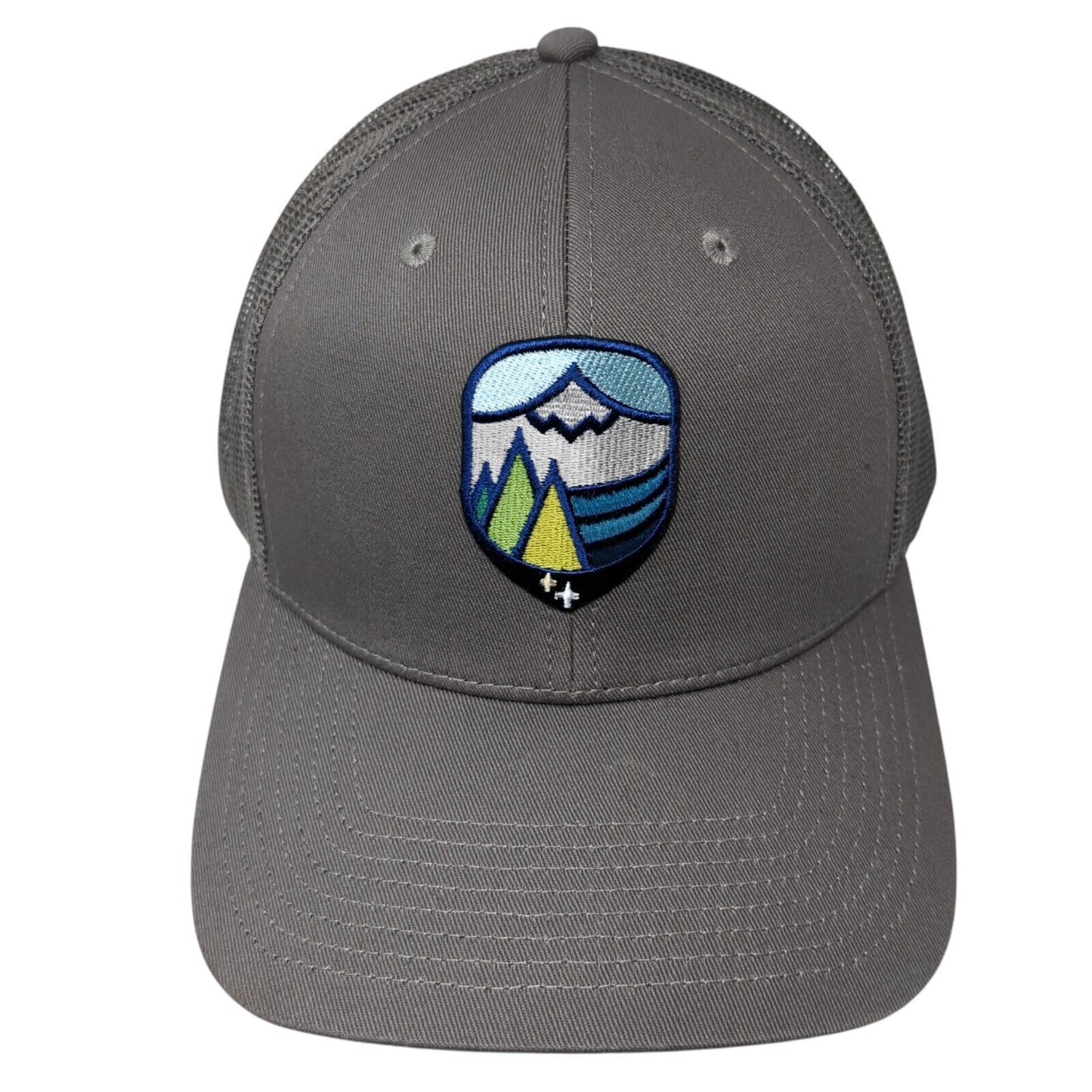 Perpetua Resources Snapback Trucker Hat Gray One Size Mesh Back Outdoor