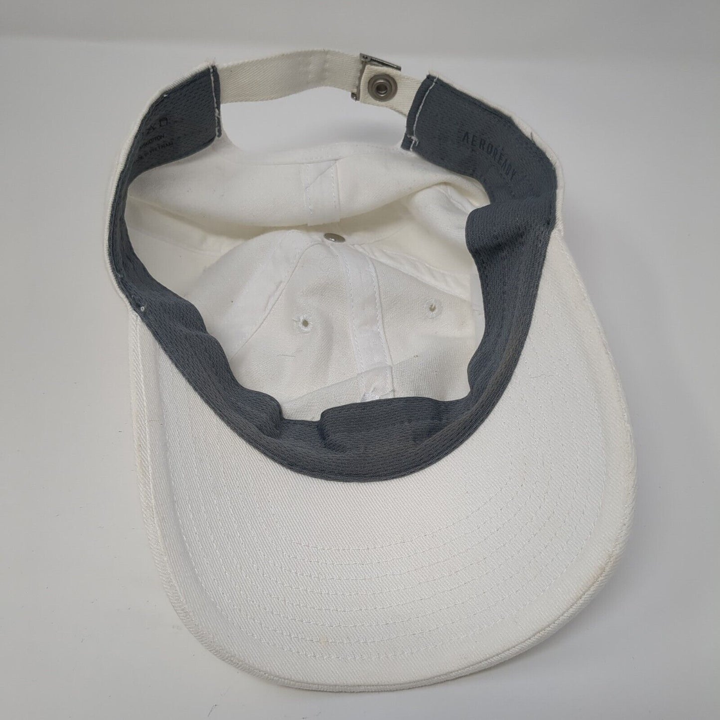 Adidas Slideback Hat White One Size Adjustable Embroidered Aeroready 6 Panel