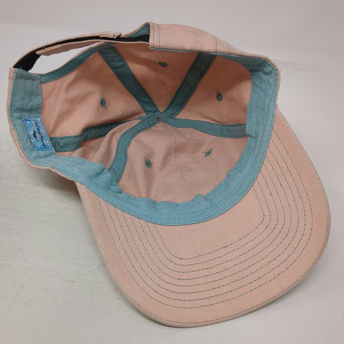 Tommy Bahama Baseball Cap Pink OSFM Hibiscus Flower Embroidered Hat Strapback