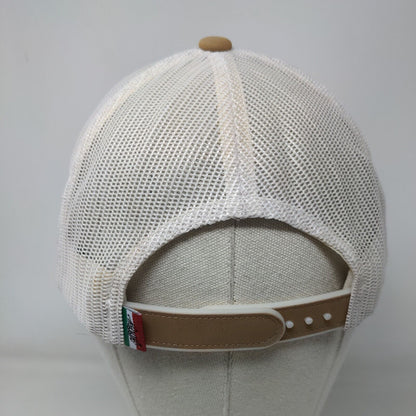 Get Your Hooey Snapback Mesh Back Trucker Hat Tan One Size Embroidered