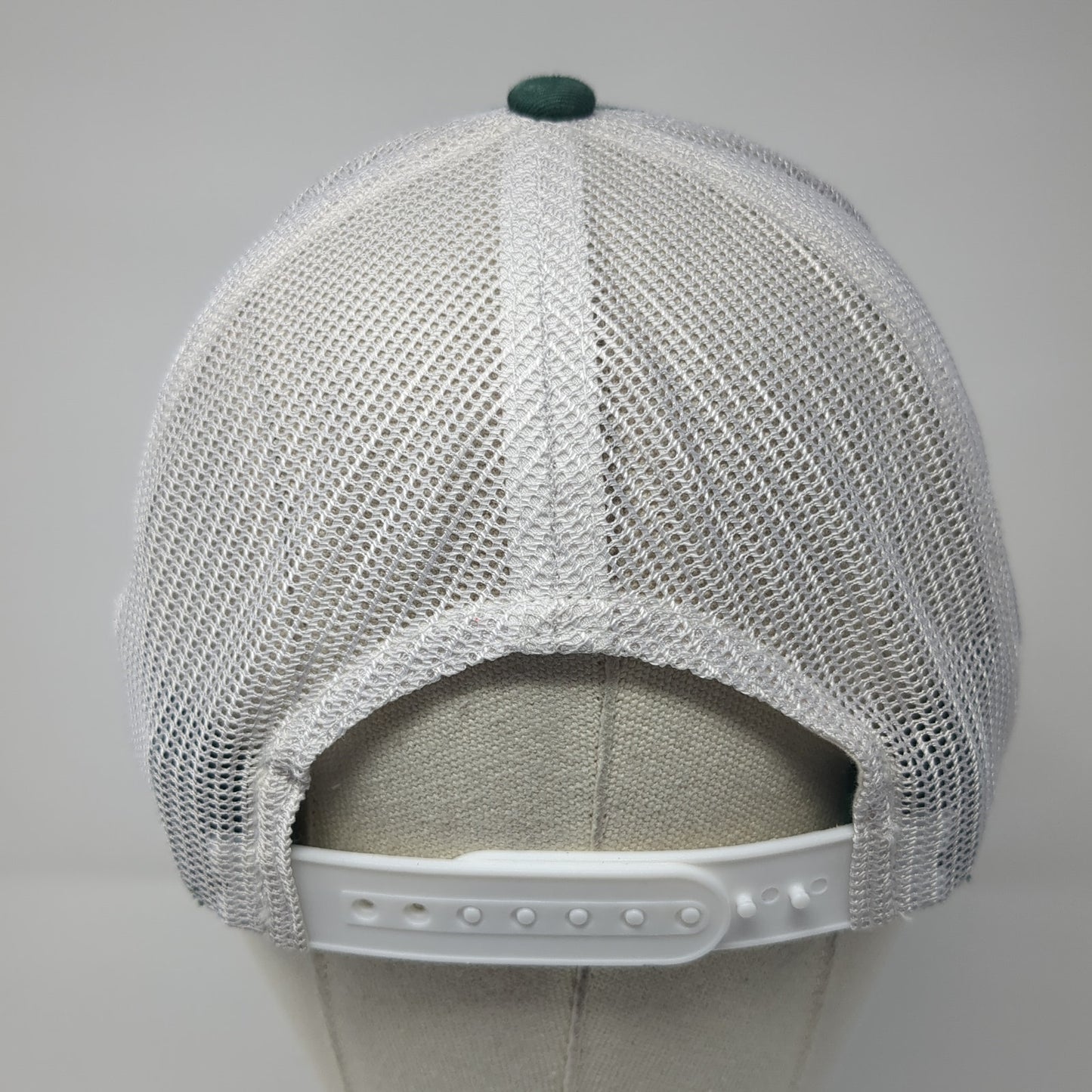 Old English M Snapback Mesh Back Trucker Hat Green One Size Adjustable
