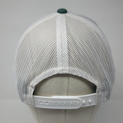 Old English M Snapback Mesh Back Trucker Hat Green One Size Adjustable